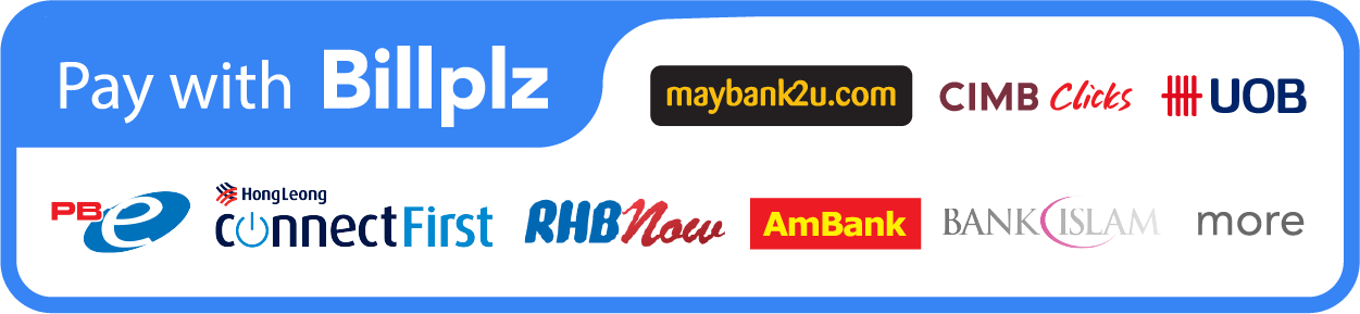 Bayaran terus melalui online banking. Free Postage